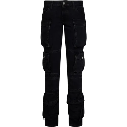 Low-Waisted Cargo Jeans , female, Sizes: W26, W27 - The Attico - Modalova