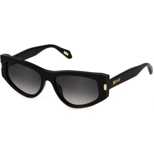 Schwarze Glänzende Sonnenbrille Rauchverlauf Linse - Just Cavalli - Modalova