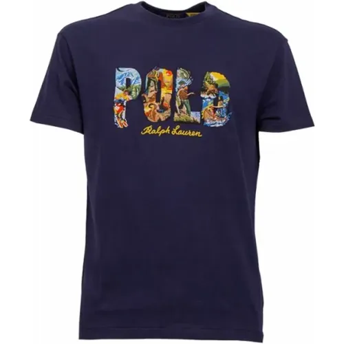 Kurzarm T-Shirt , Herren, Größe: M - Polo Ralph Lauren - Modalova