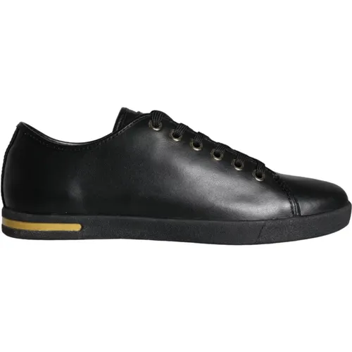 Classic Gold Leather Sneakers Shoes , male, Sizes: 2 1/2 UK - Dolce & Gabbana - Modalova