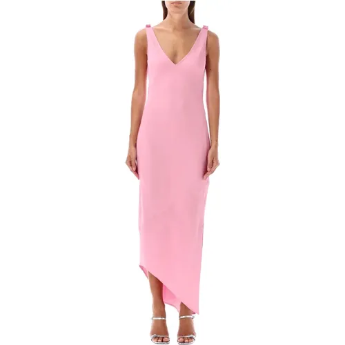 V-neck Bubble Gum Dress Aw24 , female, Sizes: XS - JW Anderson - Modalova