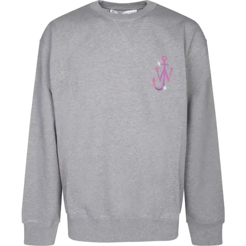 Logo Print Baumwoll-Sweatshirt , Herren, Größe: XS - JW Anderson - Modalova