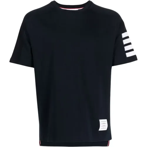 Bar Stripe Milano Cotton T-Shirt , male, Sizes: M - Thom Browne - Modalova