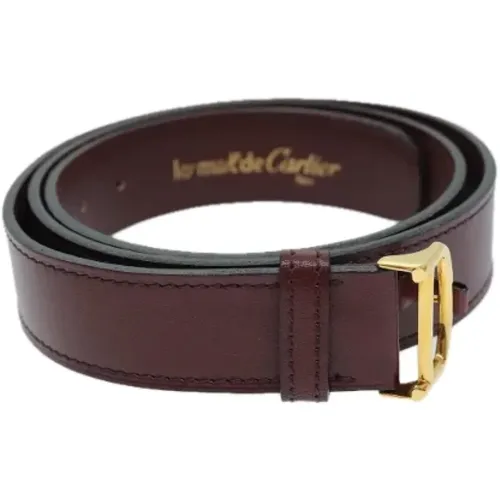 Pre-owned Leather belts , male, Sizes: ONE SIZE - Cartier Vintage - Modalova