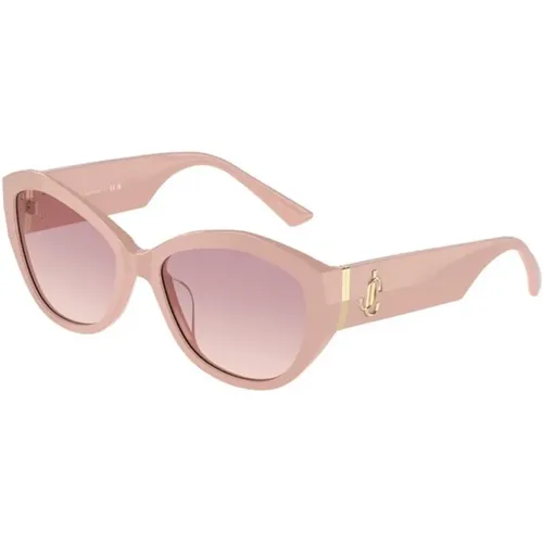 Rosa Brown & Purple Gradient Sunglasses , unisex, Sizes: 55 MM - Jimmy Choo - Modalova