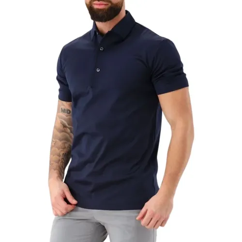 Dunkelblaues Supima Polo Shirt - Valenza - Modalova