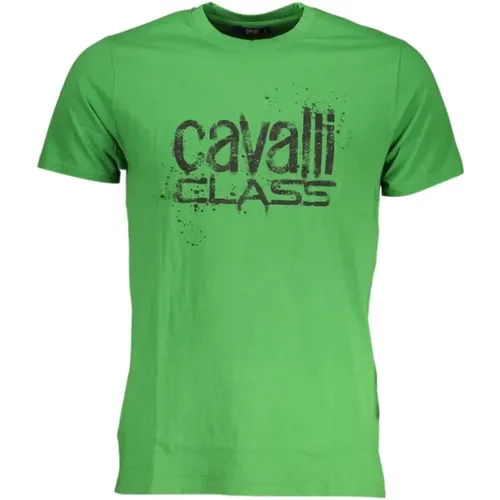 Cotton Logo Print Tee , male, Sizes: XL, 2XL, L - Cavalli Class - Modalova