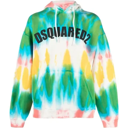 Colorful U Felpa Hoodie , male, Sizes: M, S, 2XL, XL, L, XS - Dsquared2 - Modalova