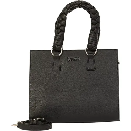 Tote Bag with Braided Handle , female, Sizes: ONE SIZE - Disclaimer - Modalova
