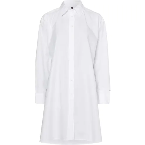 Weiße Kleider , Damen, Größe: XS - Tommy Hilfiger - Modalova
