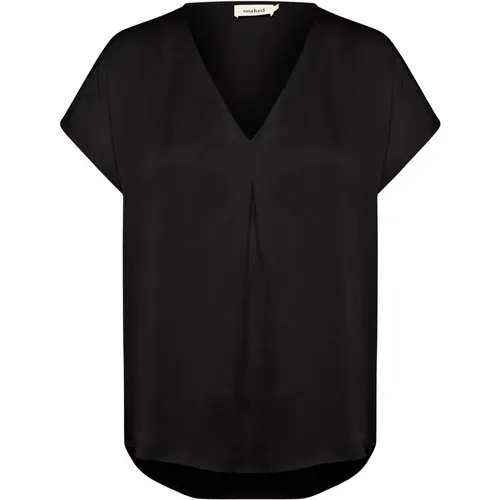 Feminines Kurzarm-Top , Damen, Größe: 2XL - Soaked in Luxury - Modalova