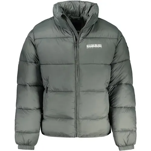 Jacke mit langen Ärmeln und Taschen , Herren, Größe: XL - Napapijri - Modalova