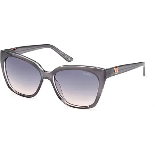 Stilvolle Sonnenbrille mit blauer Verlaufslinse , Damen, Größe: 55 MM - Guess - Modalova