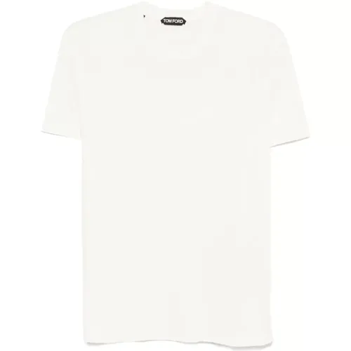 Lyocell/Baumwolle T-Shirt , Herren, Größe: L - Tom Ford - Modalova