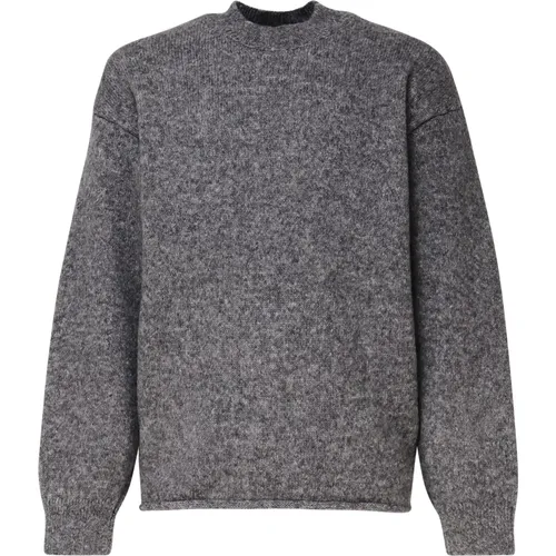 Grauer Logo Pullover Lockerer Schnitt Alpaka - Jacquemus - Modalova