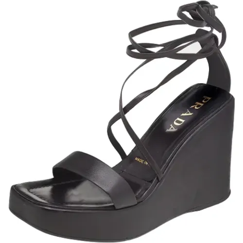 Pre-owned Leather sandals , female, Sizes: 6 UK - Prada Vintage - Modalova