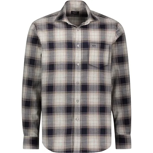 Checkered Long Sleeve Shirts , male, Sizes: L - PAUL & SHARK - Modalova