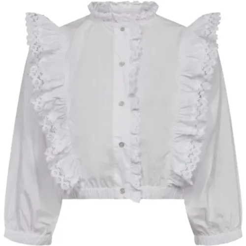 Lacey Frill Shirt Blouse , female, Sizes: M, L, S, XS, XL - Co'Couture - Modalova