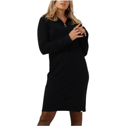 Schwarzes Midi-Kleid , Damen, Größe: M - Penn&Ink N.Y - Modalova