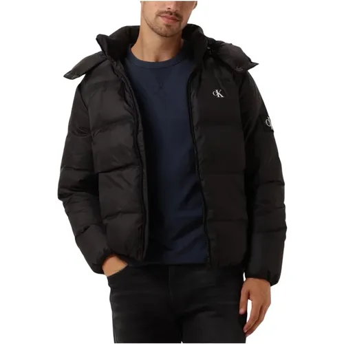 Herren Essentials Daunenjacke , Herren, Größe: L - Calvin Klein - Modalova