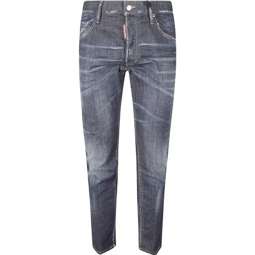 Blaue Skinny Jeans Stilvoll Aufwerten - Dsquared2 - Modalova