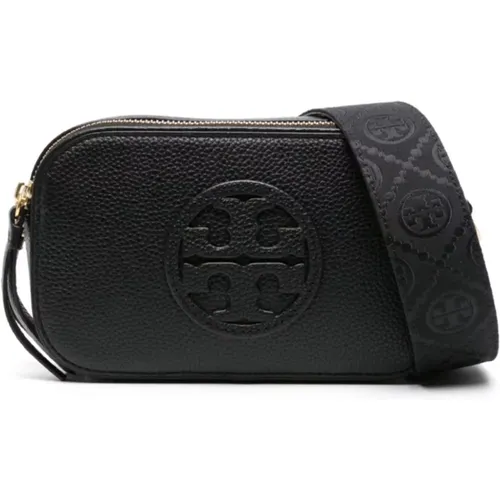 Schwarze Logo Crossbody Tasche , Damen, Größe: ONE Size - TORY BURCH - Modalova