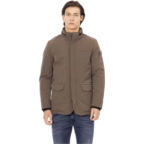 Stilvolle Braune Polyesterjacke , Herren, Größe: 2XL - Baldinini - Modalova