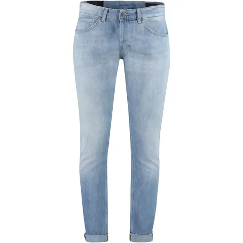 Skinny Jeans mit Kontrastfarbenen Nähten , Herren, Größe: W34 - Dondup - Modalova