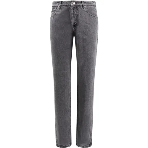 Grey Cotton Trousers with Logo Embroidery , male, Sizes: M, 2XS, L - BRUNELLO CUCINELLI - Modalova