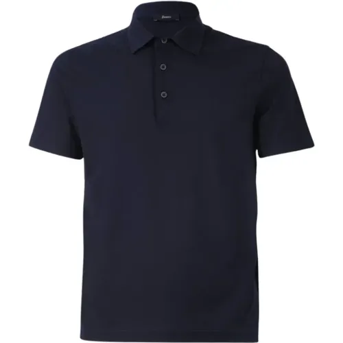 Casual Crepe Polo Shirt , male, Sizes: 3XL, L, M, XS, S - Herno - Modalova