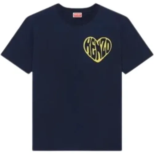 Retro-inspired Heart T-shirts , female, Sizes: XS - Kenzo - Modalova