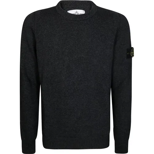 Lambswool Crew Neck Sweater , Herren, Größe: L - Stone Island - Modalova