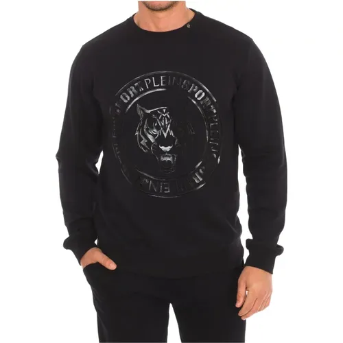 Round Neck Sweatshirt with Brand Print , male, Sizes: S - Plein Sport - Modalova