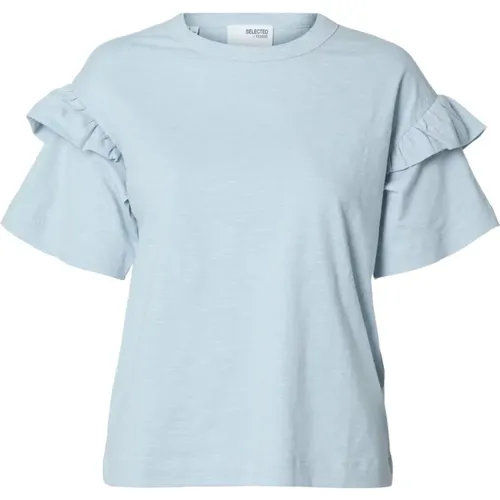 T-Shirts , Damen, Größe: M - Selected Femme - Modalova
