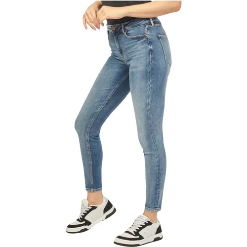 Blaue Skinny High Waist Jeans , Damen, Größe: W26 - Guess - Modalova