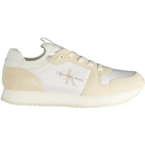 Polyester Sneakers with Contrast Details , male, Sizes: 11 UK, 9 UK, 7 UK, 10 UK, 8 UK, 6 UK - Calvin Klein - Modalova