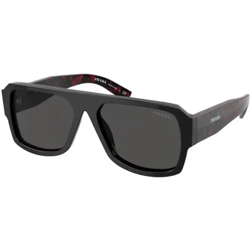 Schwarze Elegante Sonnenbrille , unisex, Größe: 56 MM - Prada - Modalova