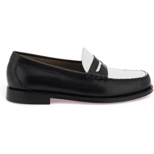 Handcrafted Two-Tone Leather Penny Loafers , male, Sizes: 8 1/2 UK - G.h. Bass & Co. - Modalova