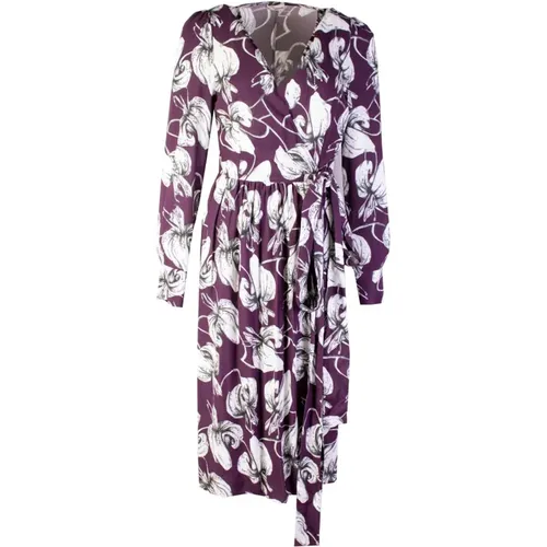 Purple Printed Dress Lardini - Lardini - Modalova
