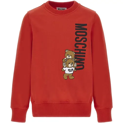 Vertikaler Logo Teddy Pullover - Moschino - Modalova