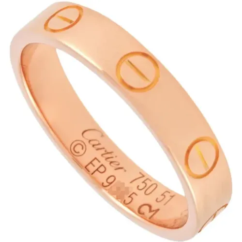 Pre-owned Rose Gold rings , female, Sizes: ONE SIZE - Cartier Vintage - Modalova