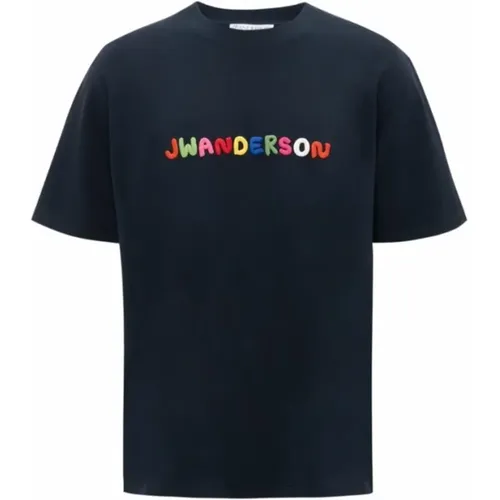 Embroidered Logo T-shirt , female, Sizes: XS - JW Anderson - Modalova