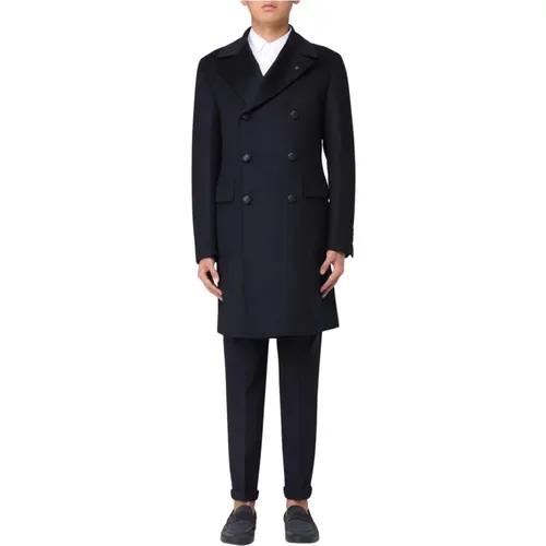 Double-Breasted Coat , male, Sizes: L, XL - Tagliatore - Modalova