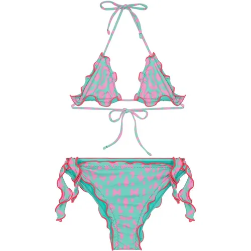 Bikini Triangolo E Slip Nodi Regolabile Spotted - F**k - Modalova