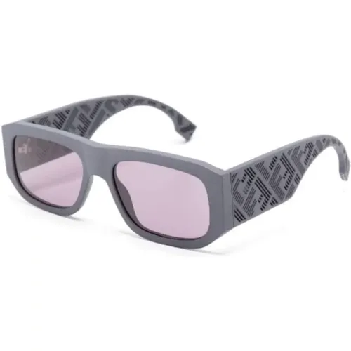 Stylish Grey Sunglasses with Accessories , male, Sizes: 54 MM - Fendi - Modalova