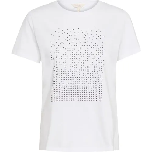 Glitzernder Punkt-Print Tee , Damen, Größe: M - Part Two - Modalova