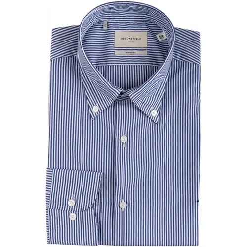 Mens Shirt Classic Style , male, Sizes: S - Brooksfield - Modalova