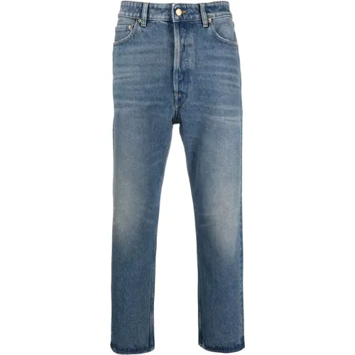 Moderne Slim Fit Stone Jeans , Herren, Größe: W31 - Golden Goose - Modalova
