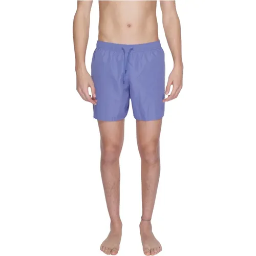 Lila Badebekleidung für Männer , Herren, Größe: XL - Emporio Armani EA7 - Modalova