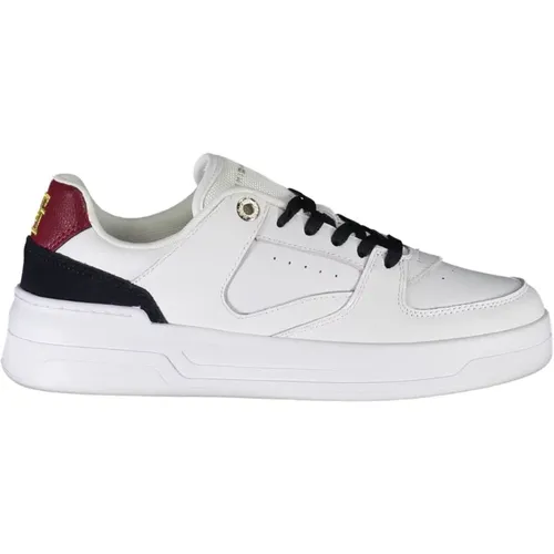 Weißer Polyester Sneaker , Damen, Größe: 39 EU - Tommy Hilfiger - Modalova